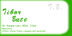 tibor bute business card